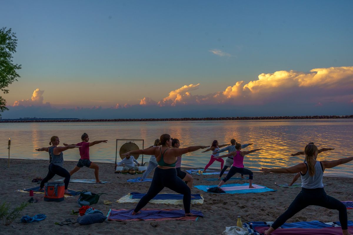 SAVE THE DATES: Full Moon Yoga + Sound Bath on the Bay View Park Beach!