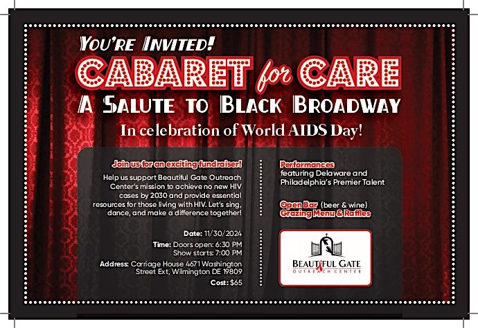 Cabaret for Care: A Salute to Black Broadway! Celebrating World AIDS Day