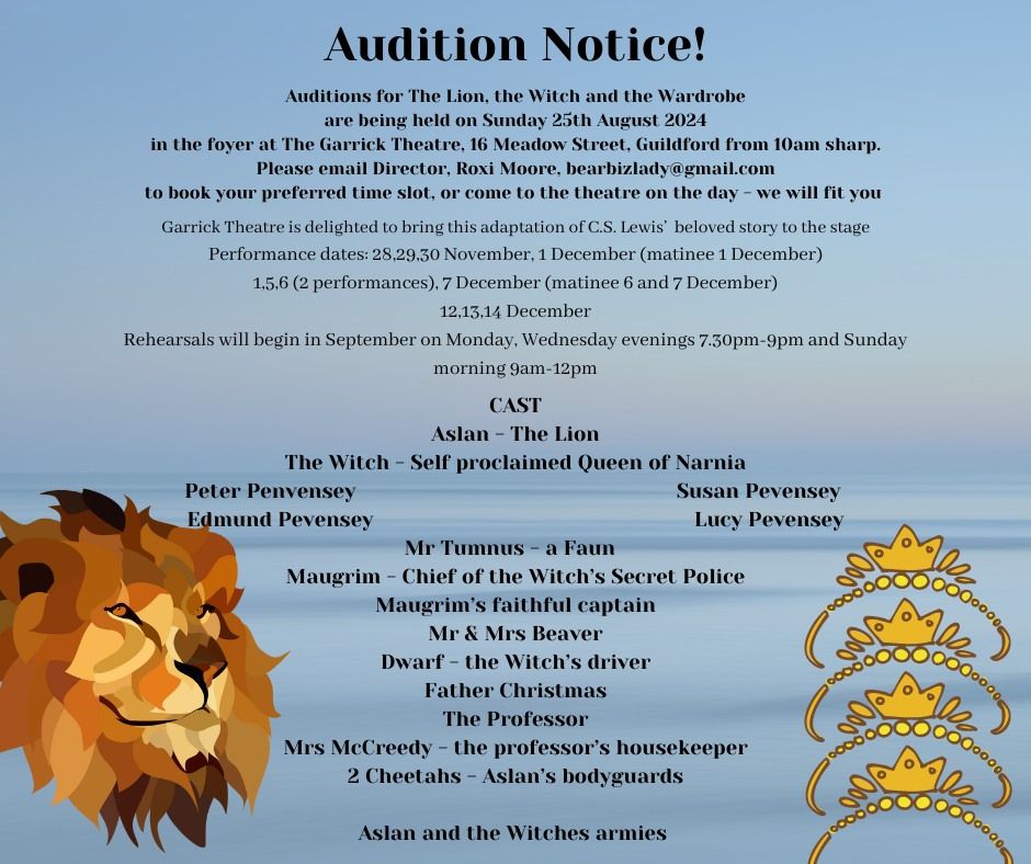 Audition: The Lion, the Witch and the Wardrobe