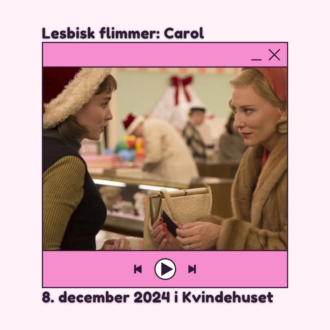 Lesbisk Flimmer: Carol, en \u00e6gte lesbisk julefilm <3