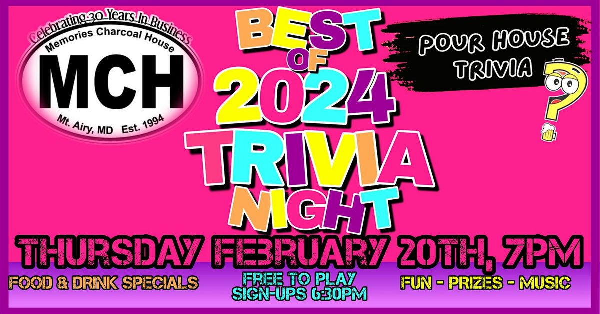 Best Of 2024 Themed Trivia Night