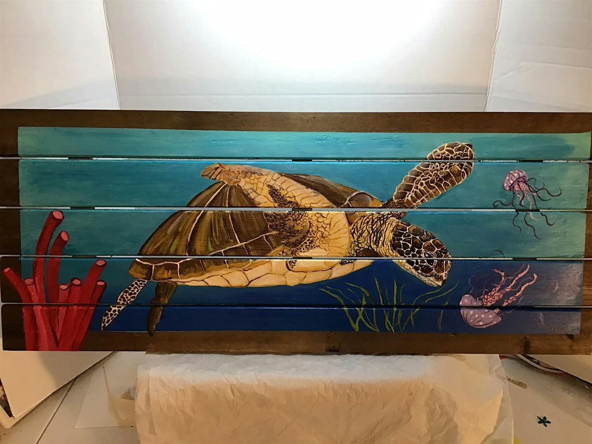 Sea Turtle Pallet Painting Class