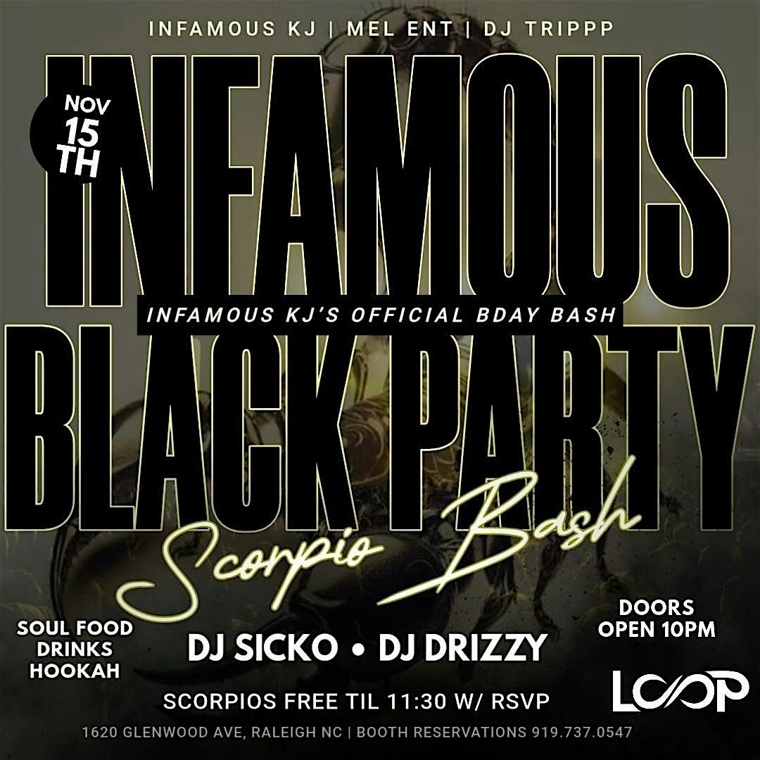 All Black Party Scorpio Bash