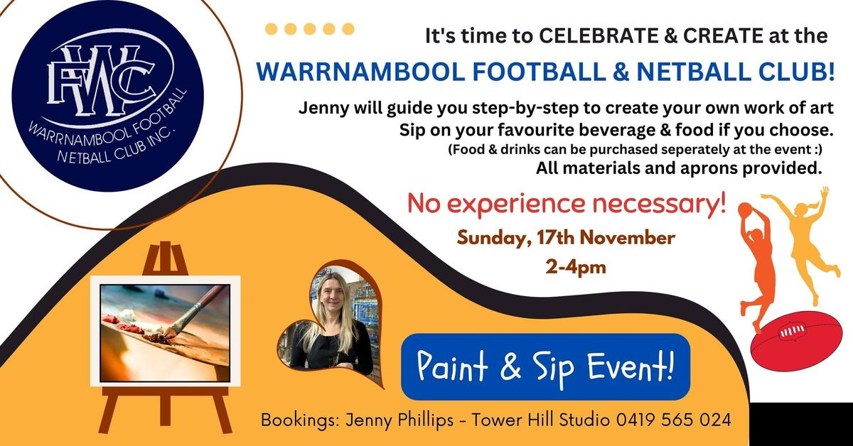 Paint & Sip at Warrnambool Football Netball Club