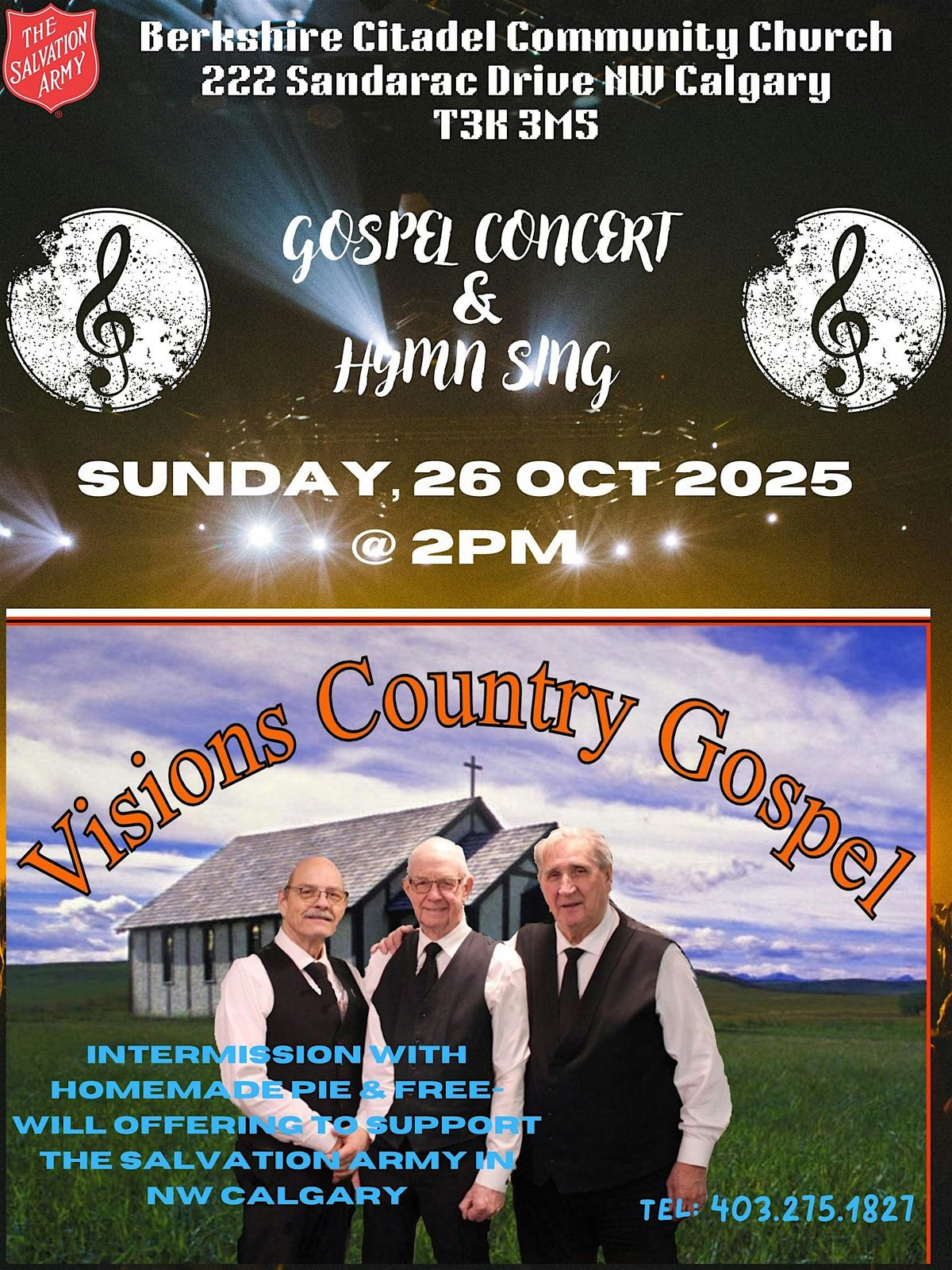 Gospel Concert and Hymn Sing at The Salvation Army  NW Calgary