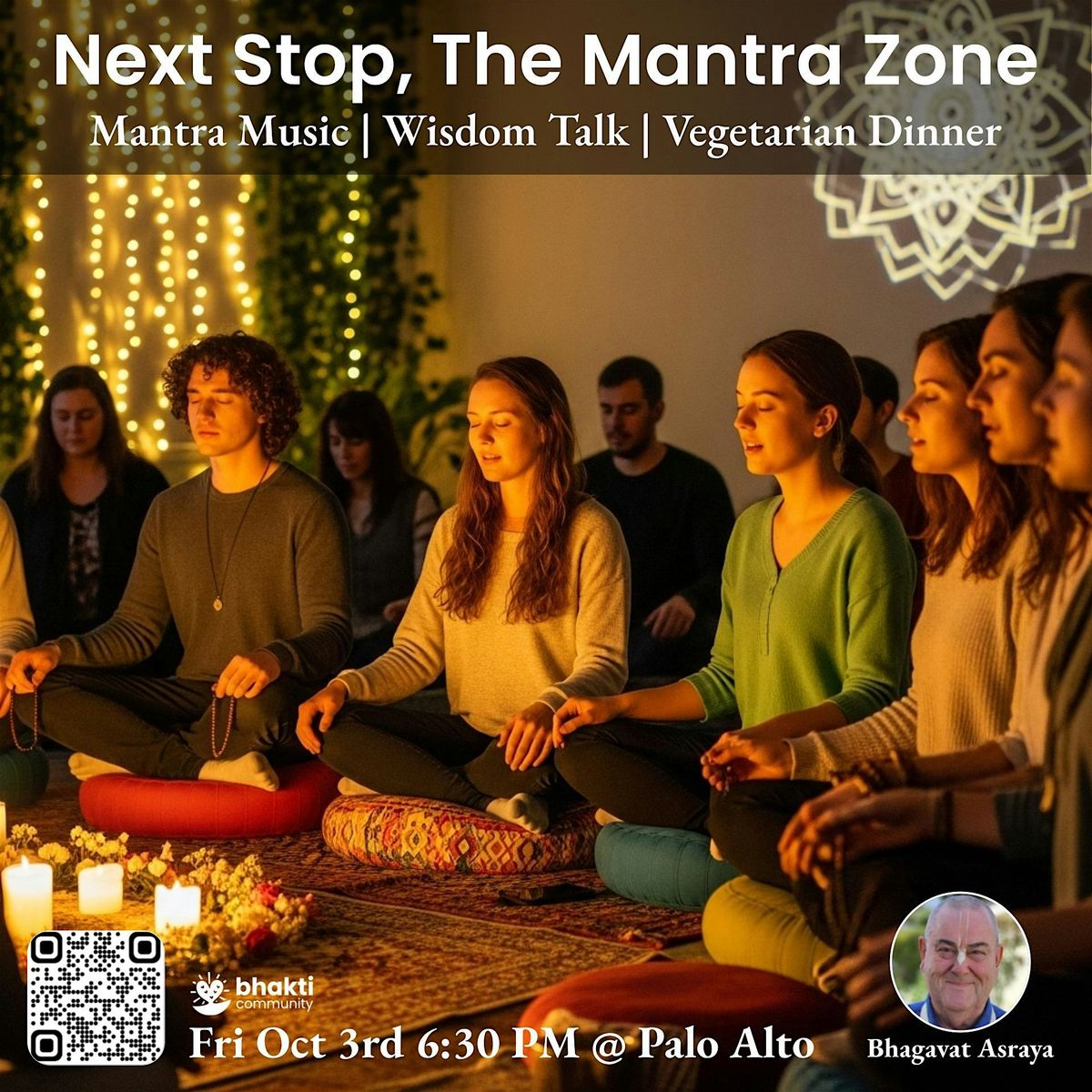 Free Guided Meditation & Dinner, Palo Alto, Fri 3rd Oct