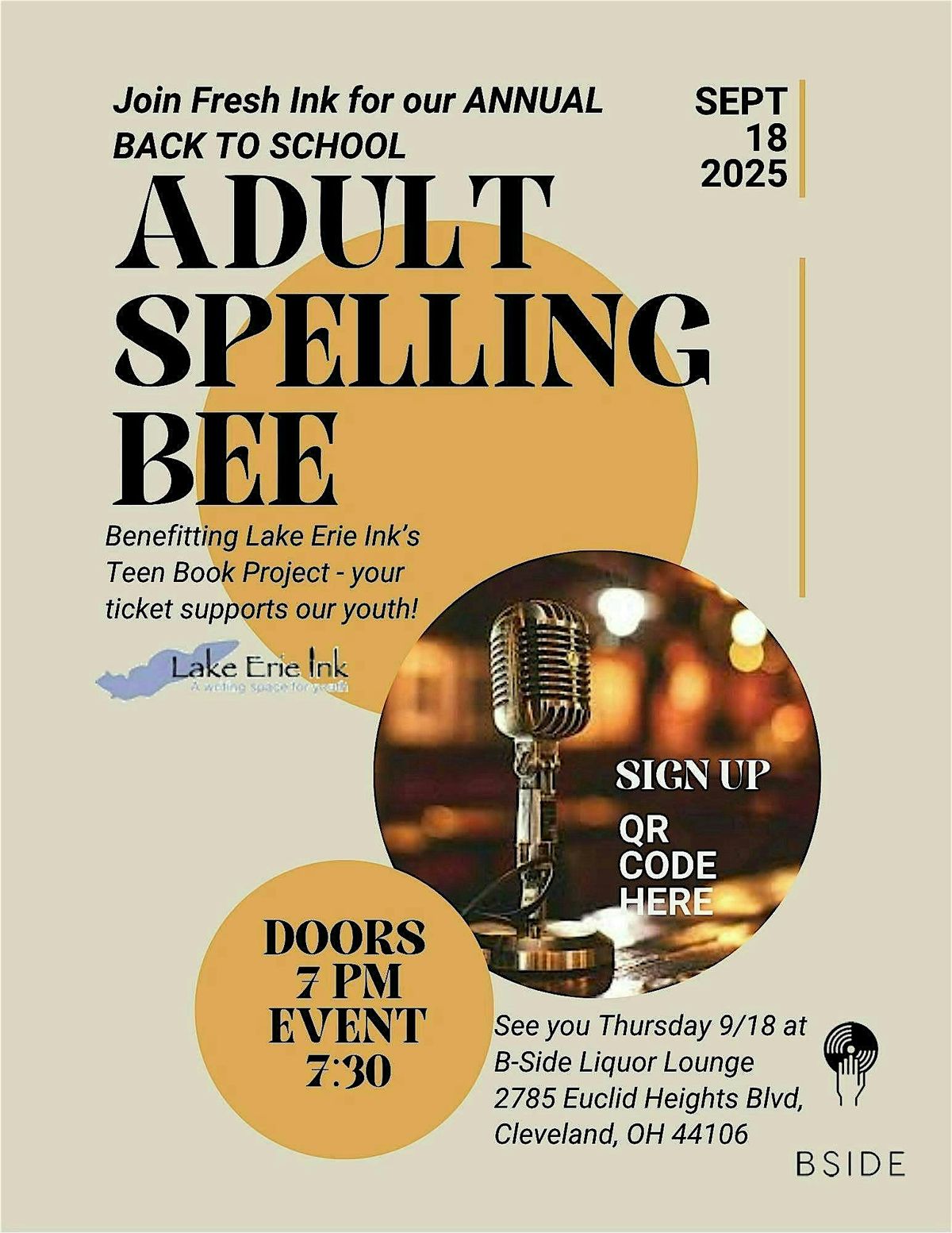 Lake Erie Ink Adult Spelling Bee