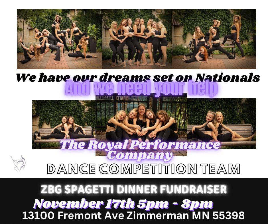 Royal Performance Company Competition Team Spaghetti Dinner Fundraiser 