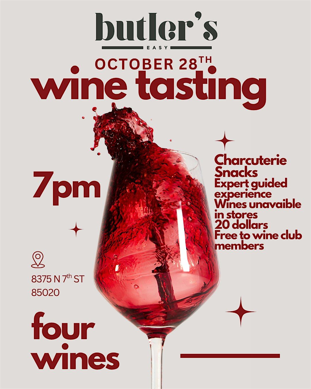 October Wine Tasting at Butler's Easy