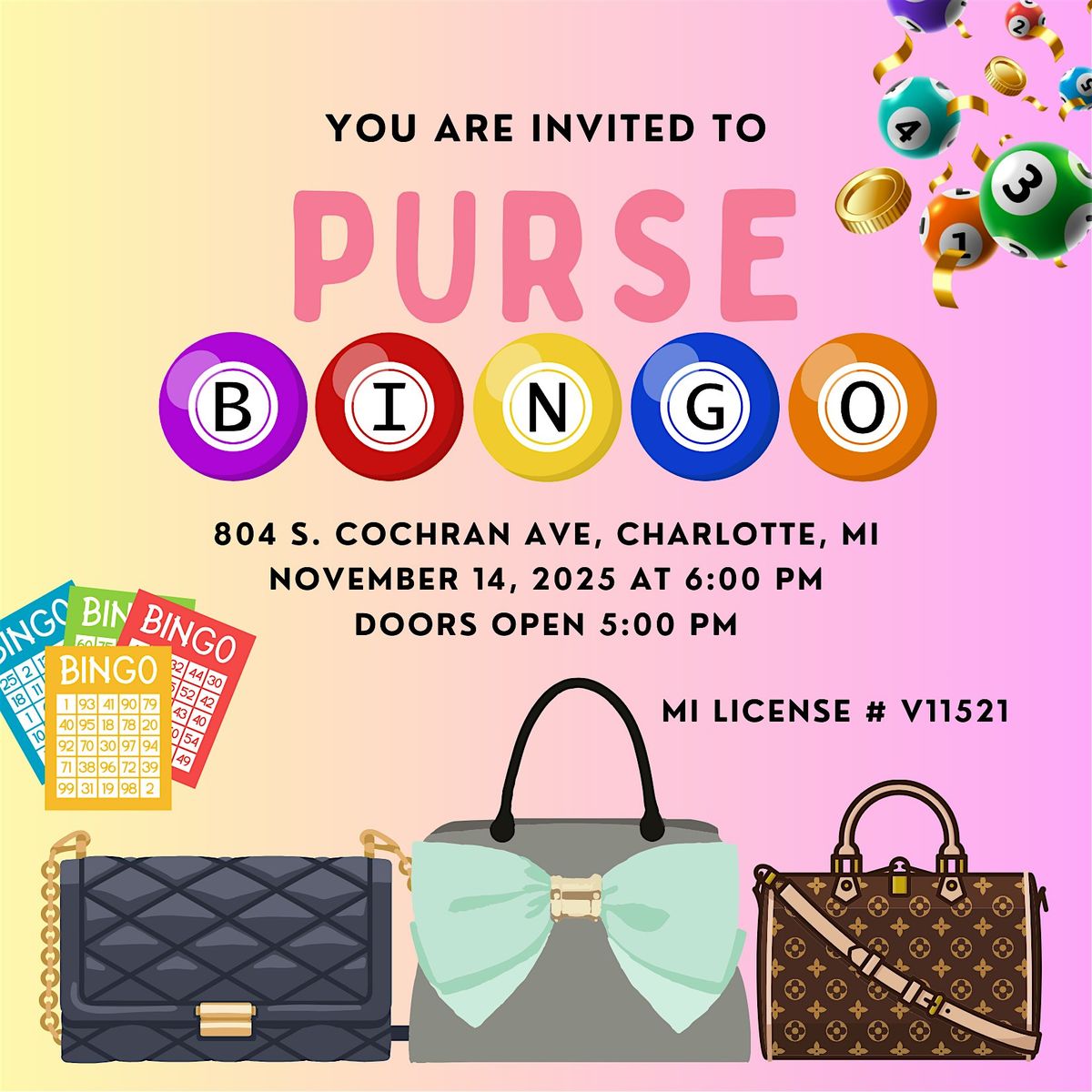 2nd Annual Purse Bingo