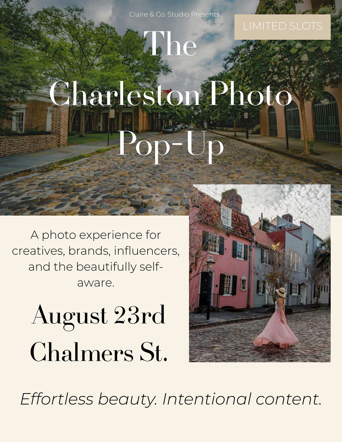 Charleston Mini Photo Sessions for Models, Creatives & Personal Brands