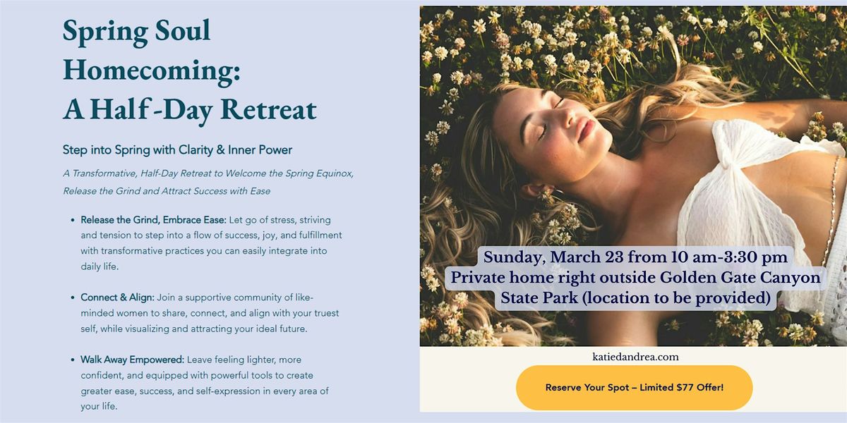 Spring Soul Homecoming: An In-Person Half-Day Women's Retreat