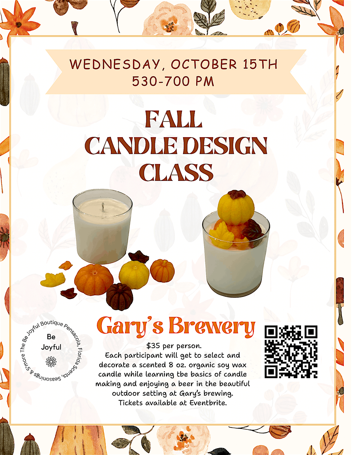 Fall Candle Design Class