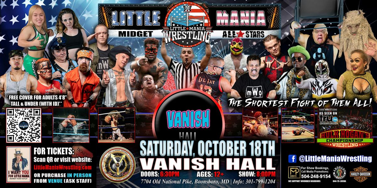 Boonsboro, MD - Little Mania Midget Wrestling @ Vanish Hall