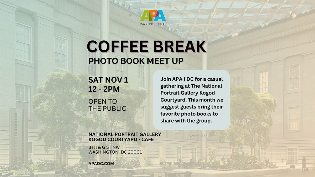 APA | DC: Coffee Break - Photo Book Meet Up!