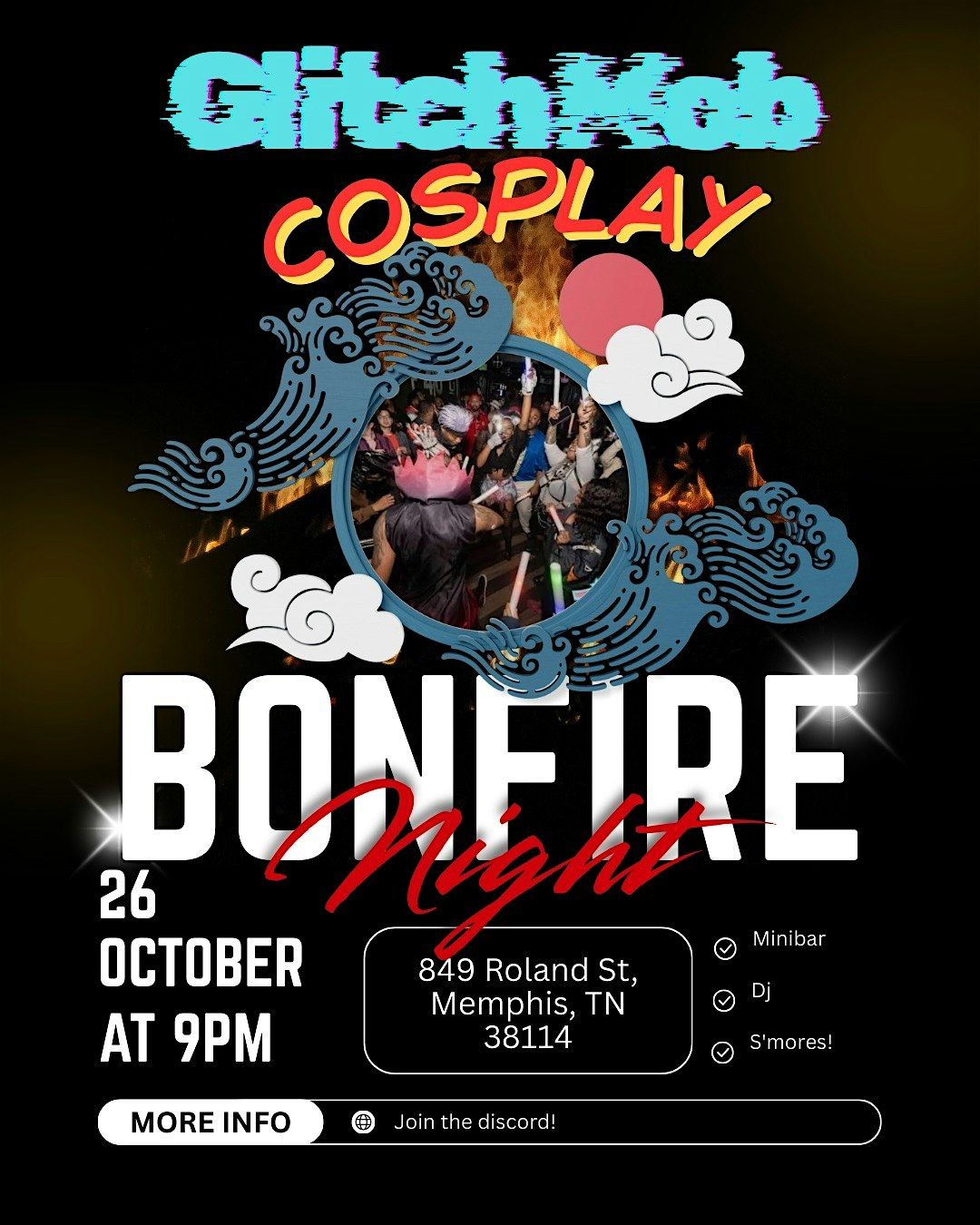 Glitch Mob Cosplay & Halloween Bonfire