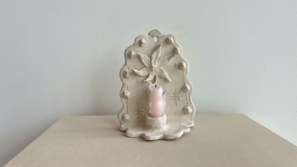 Valentine's Day Candle Holder - Ceramic Pottery Class