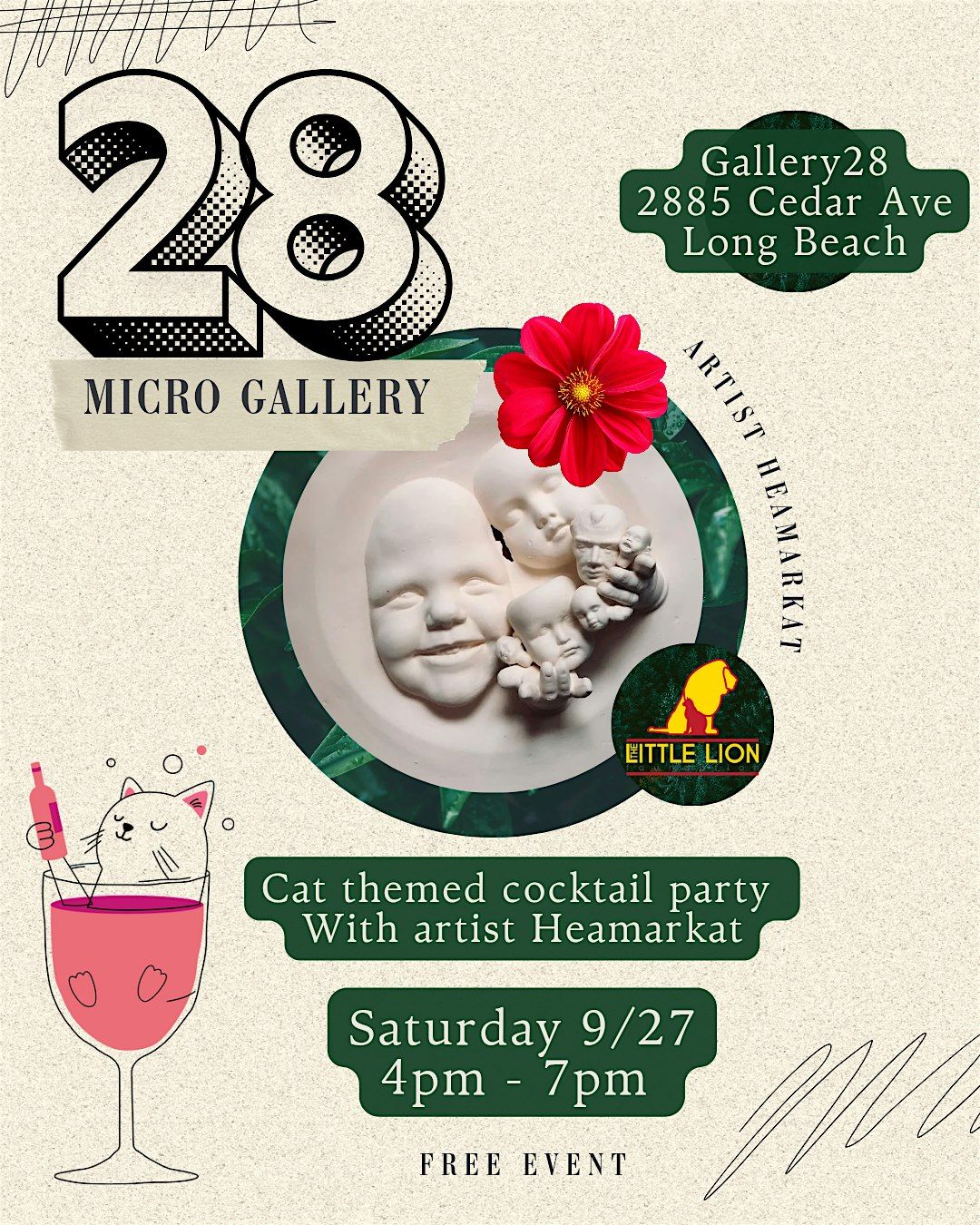 Gallery28: Casual cat themed cocktail party