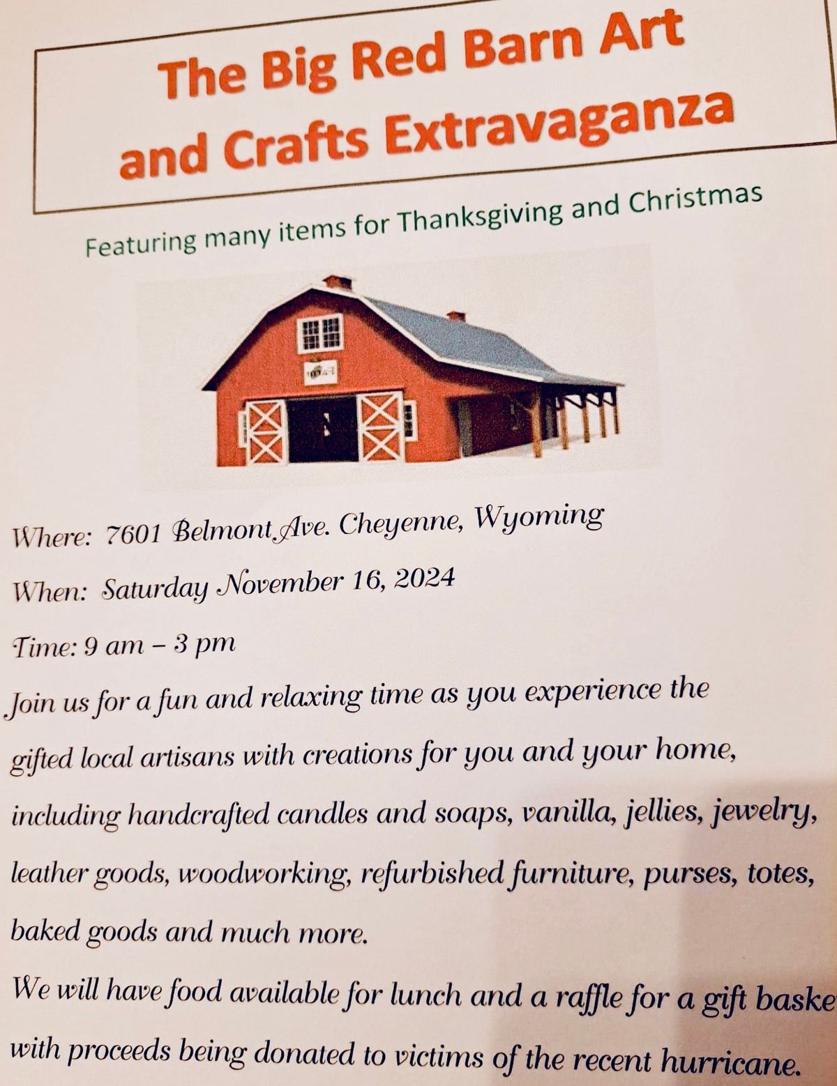 The Big Red Barn Art & Crafts Extravaganza 