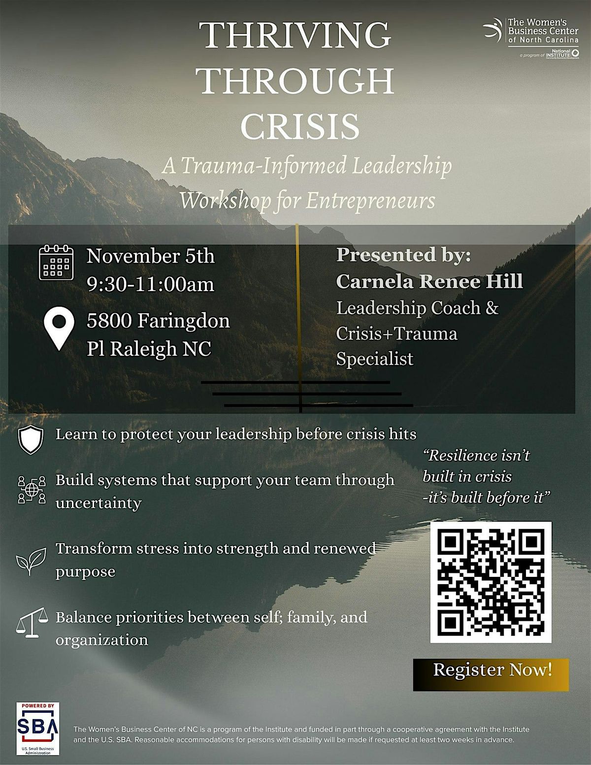 Thriving Through Crisis Workshop