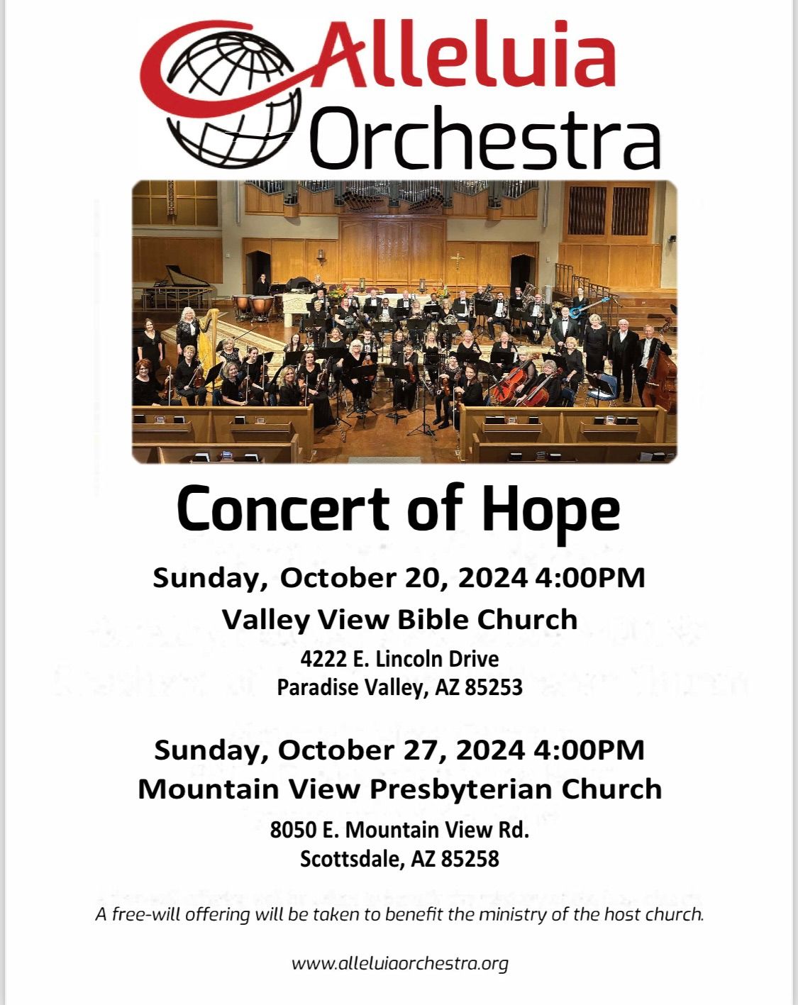 Alleluia Orchestra - October 20, 2024 concert