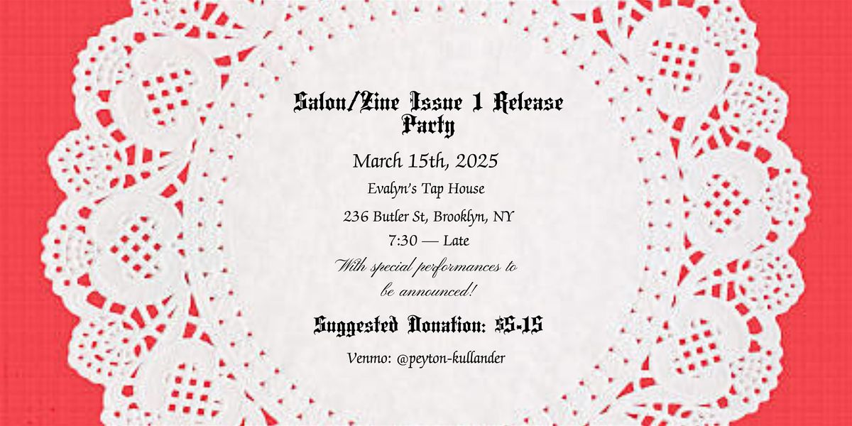 The Temptations Salon and Zine Issue 1 Release Party