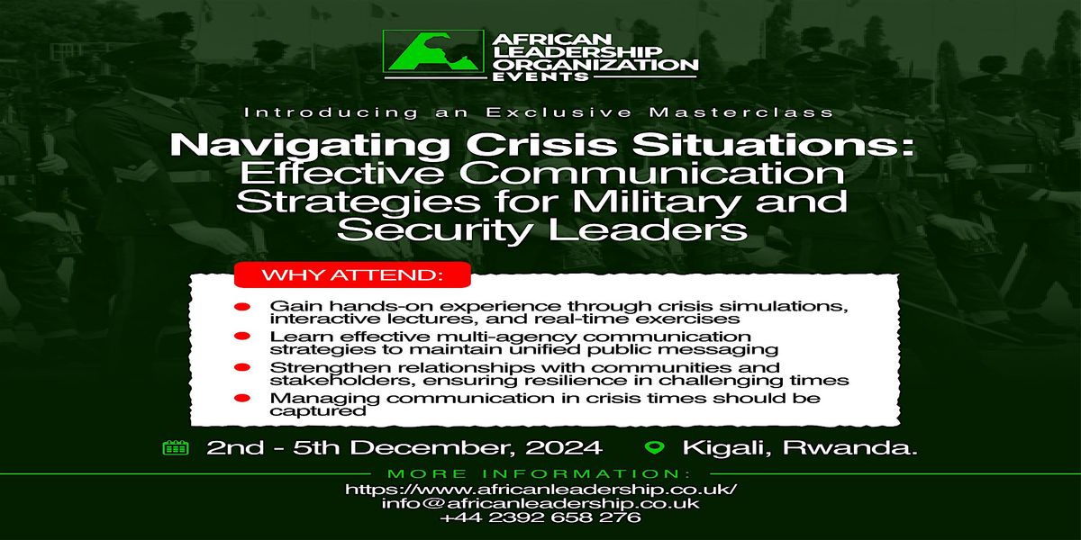 Exclusive Masterclass on  Navigating Crisis Situations