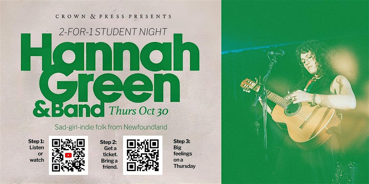 Hannah Green (With Band) and Special Guest