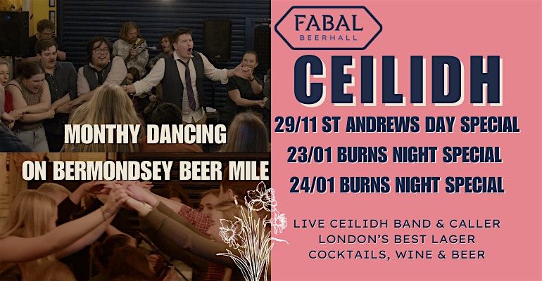 CEILIDH BAND - BURNS NIGHT SPECIAL on Bermondsey Beer Mile