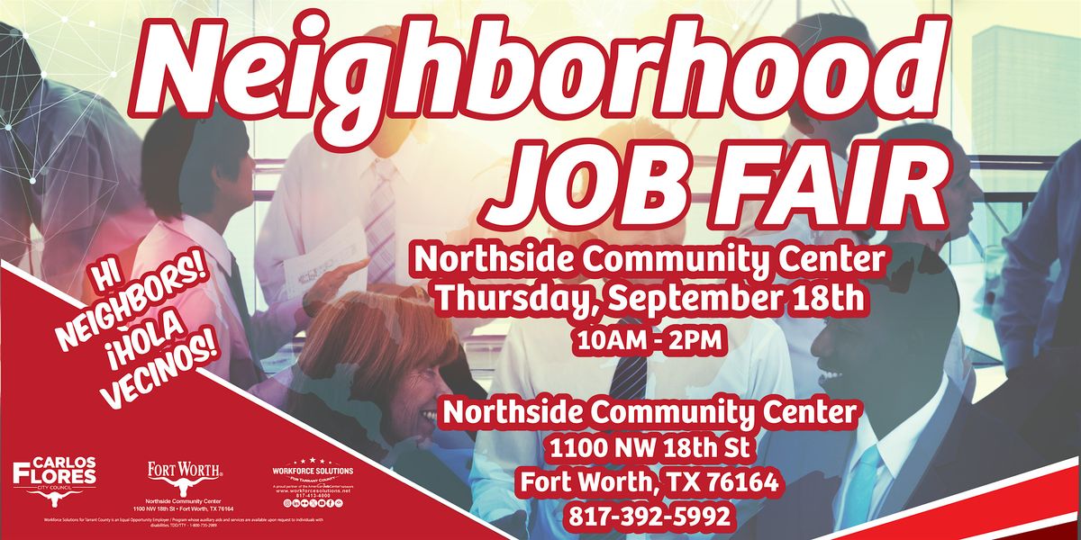 2025  Neighborhood JOB FAIR \u2013 Northside Community Center