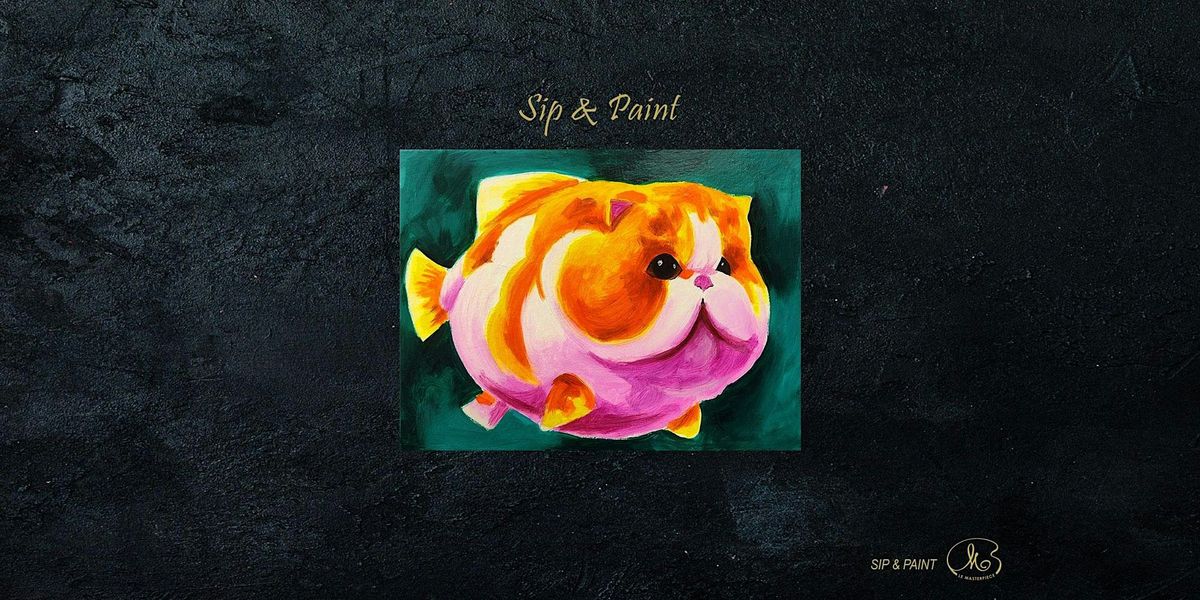 Sip and Paint: Cute Cat Fish (2pm Sat)