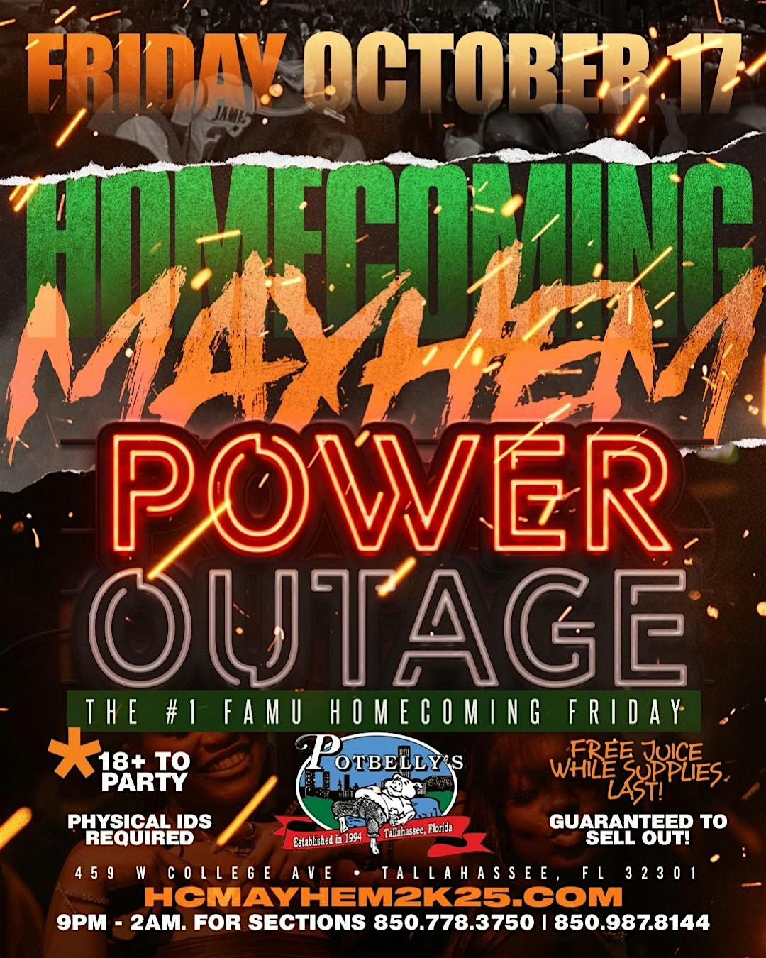 HOMECOMING MAYHEM; POWER OUTAGE