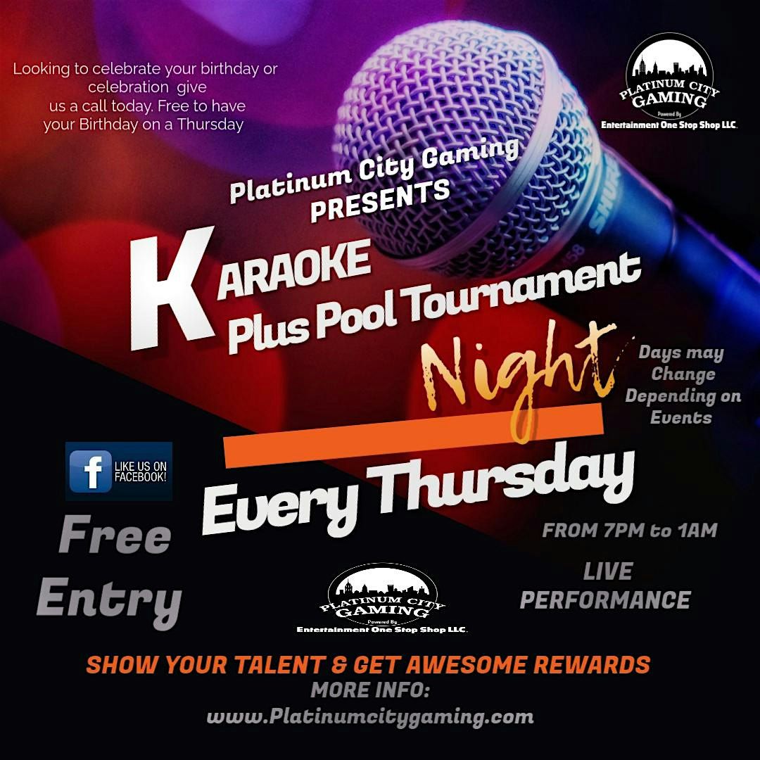 KARAOKE NIGHT EVERY THURSDAY