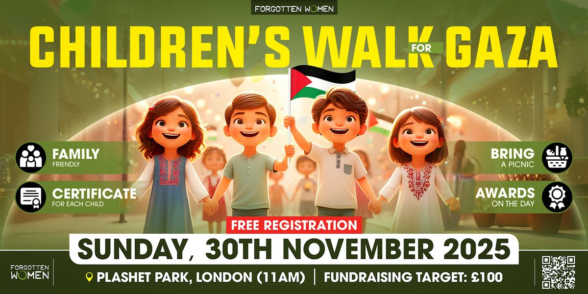 Children\u2019s Walk for Gaza with Picnic in Plashet Park London