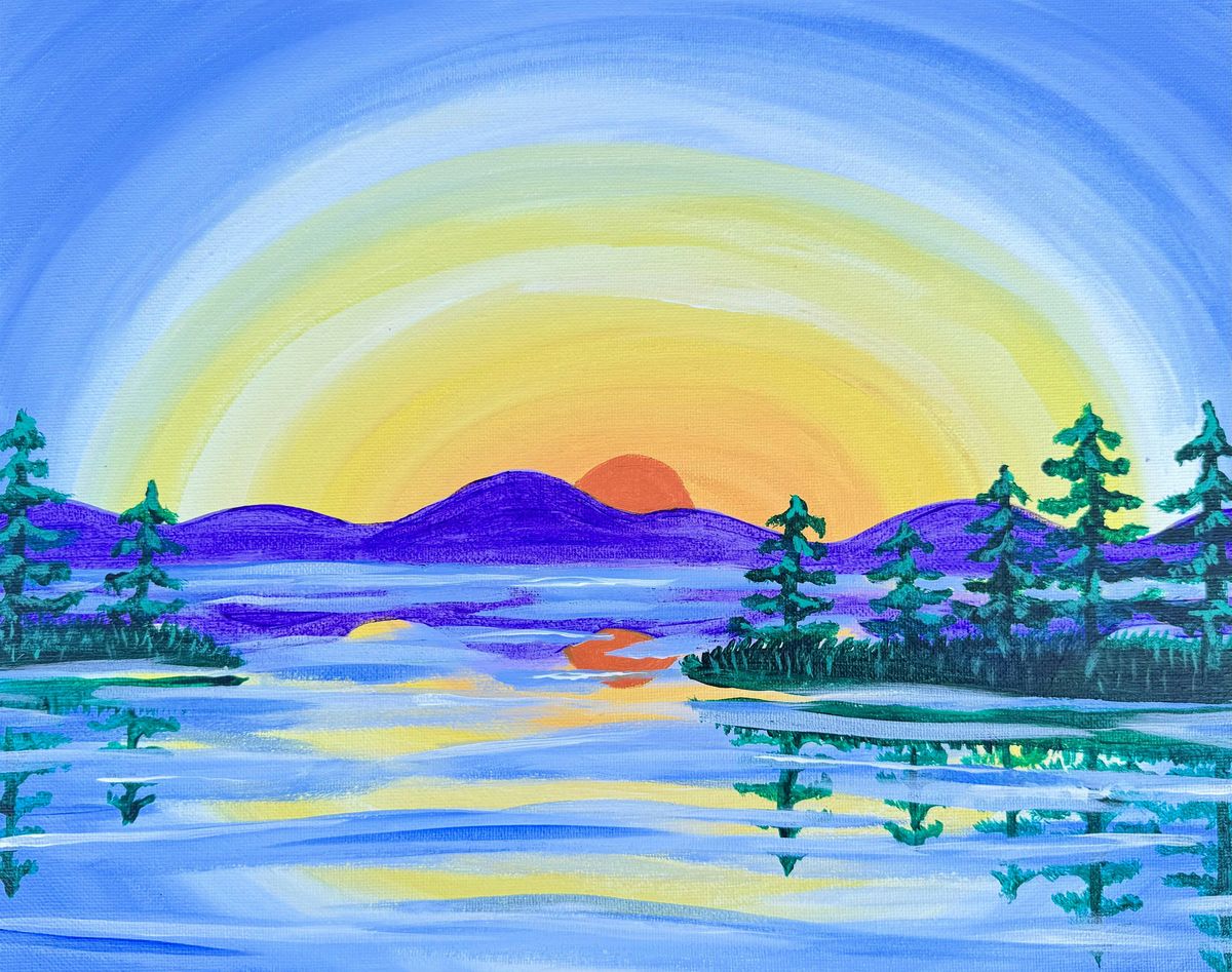 Paint & Sip: Radiant Lake Reflection