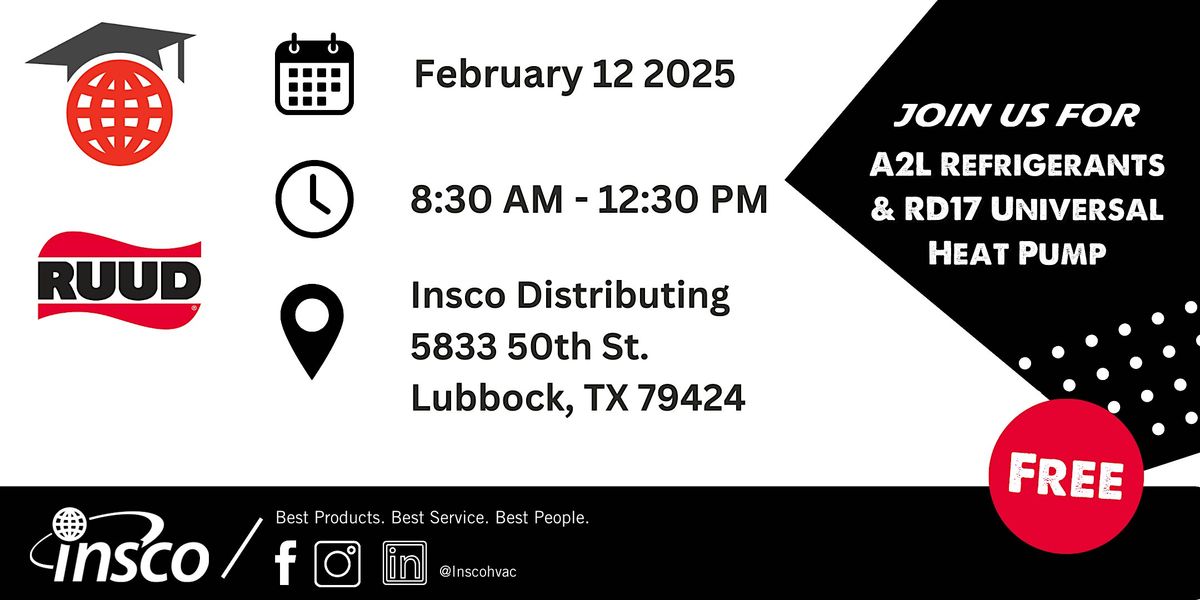 A2L Refrigerants & RD17 Universal Heat Pump - Lubbock