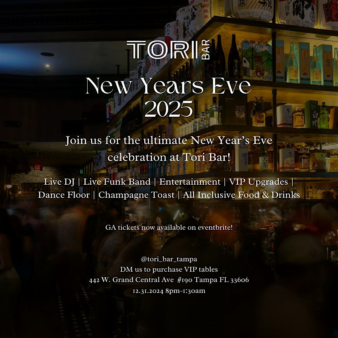 Tori Bar New Years Eve 2025