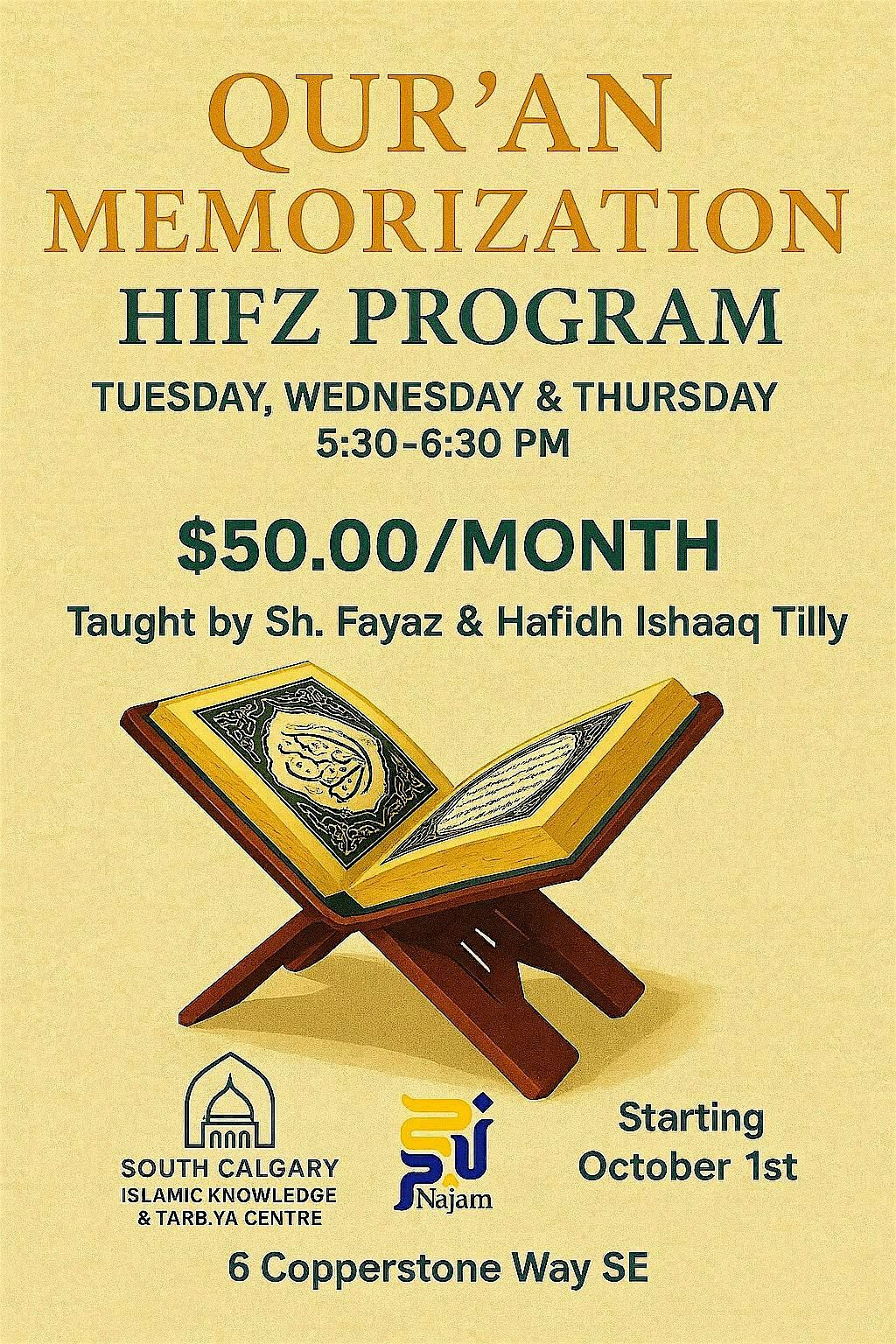 Qur\u2019an Memorization (Hifz) Program