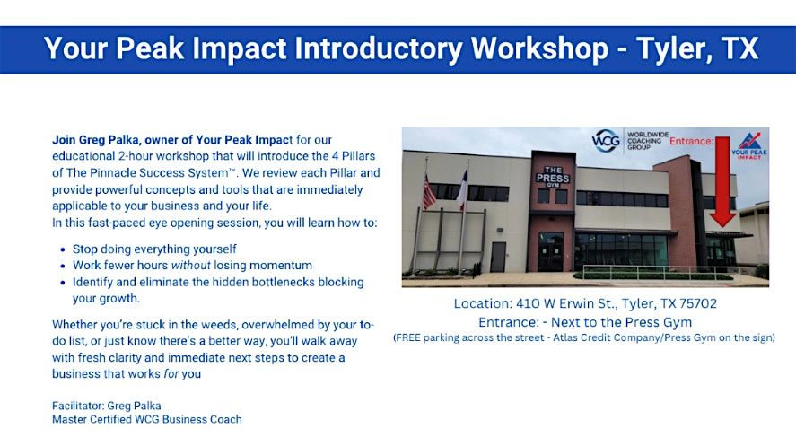 Your Peak Impact Coaching Introductory Workshop