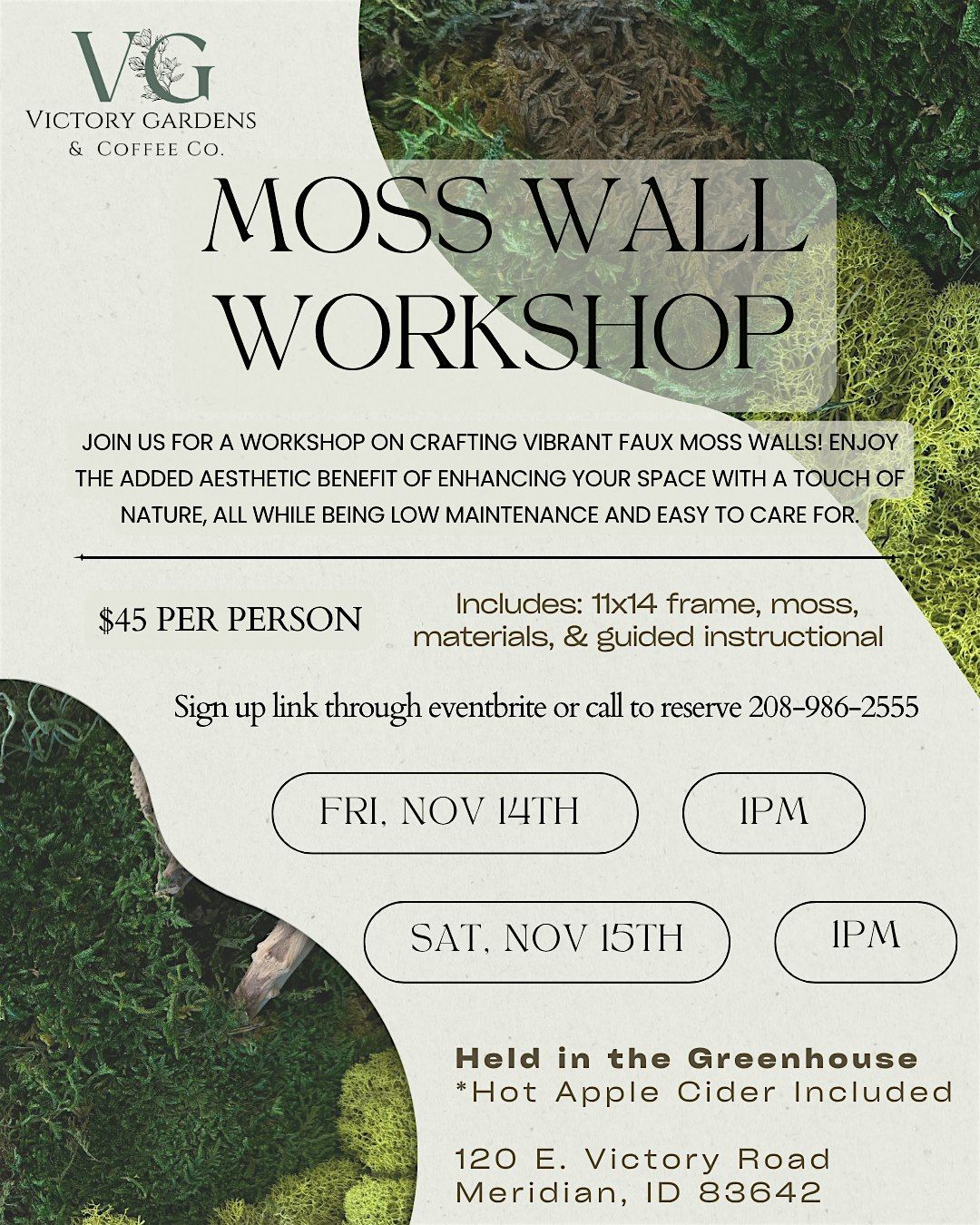 Moss Wall Workshop (Friday)