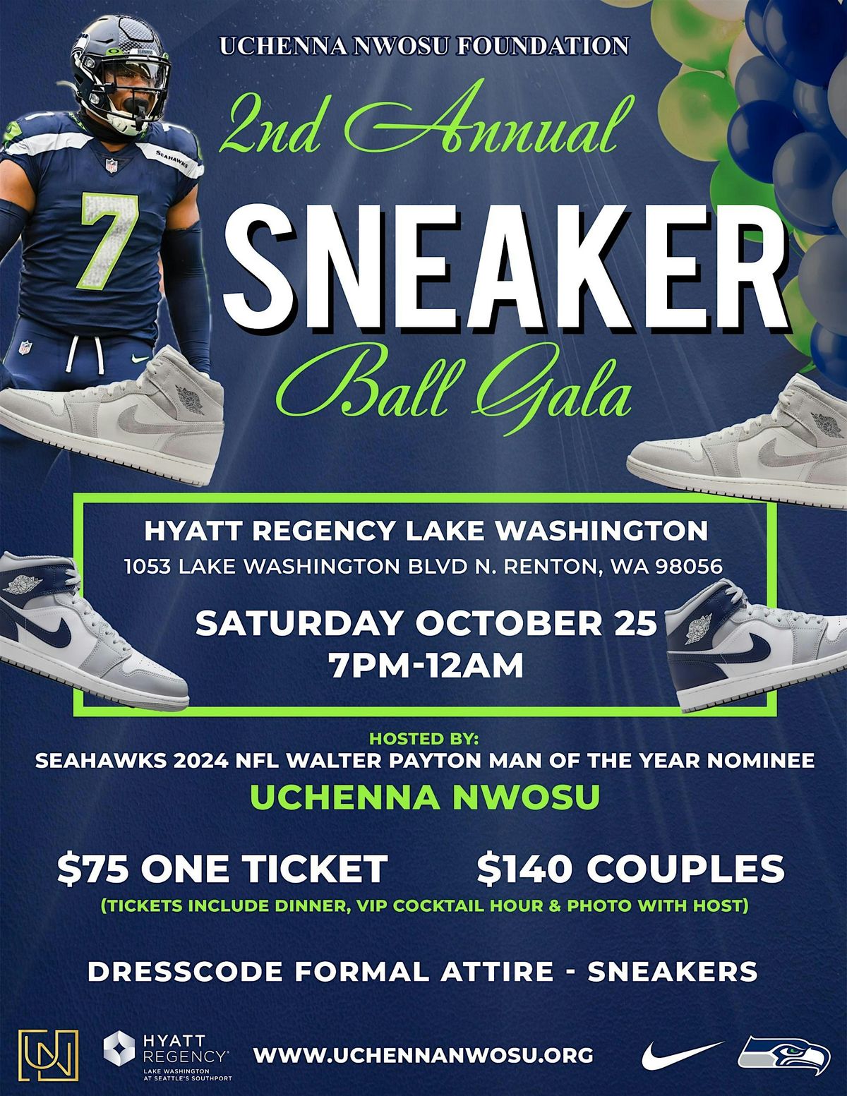 Seattle Seahawks Uchenna Nwosu Foundation 2nd Annual Sneaker Ball Gala
