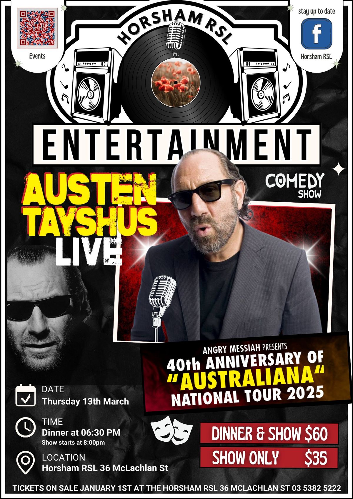 Austen Tayshus - LIVE -  'AUSTRALIANA' 40th Anniversary Tour