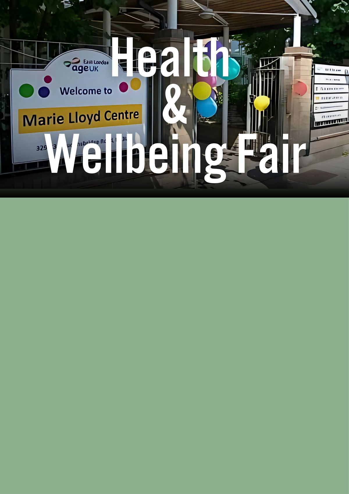 Health & Wellbeing Fair \u2013 London Fields PCN
