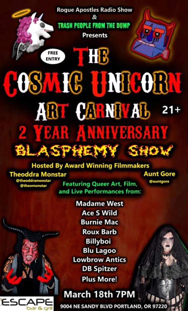 The Cosmic Unicorn Art Carnival 2 Year Anniversary Show