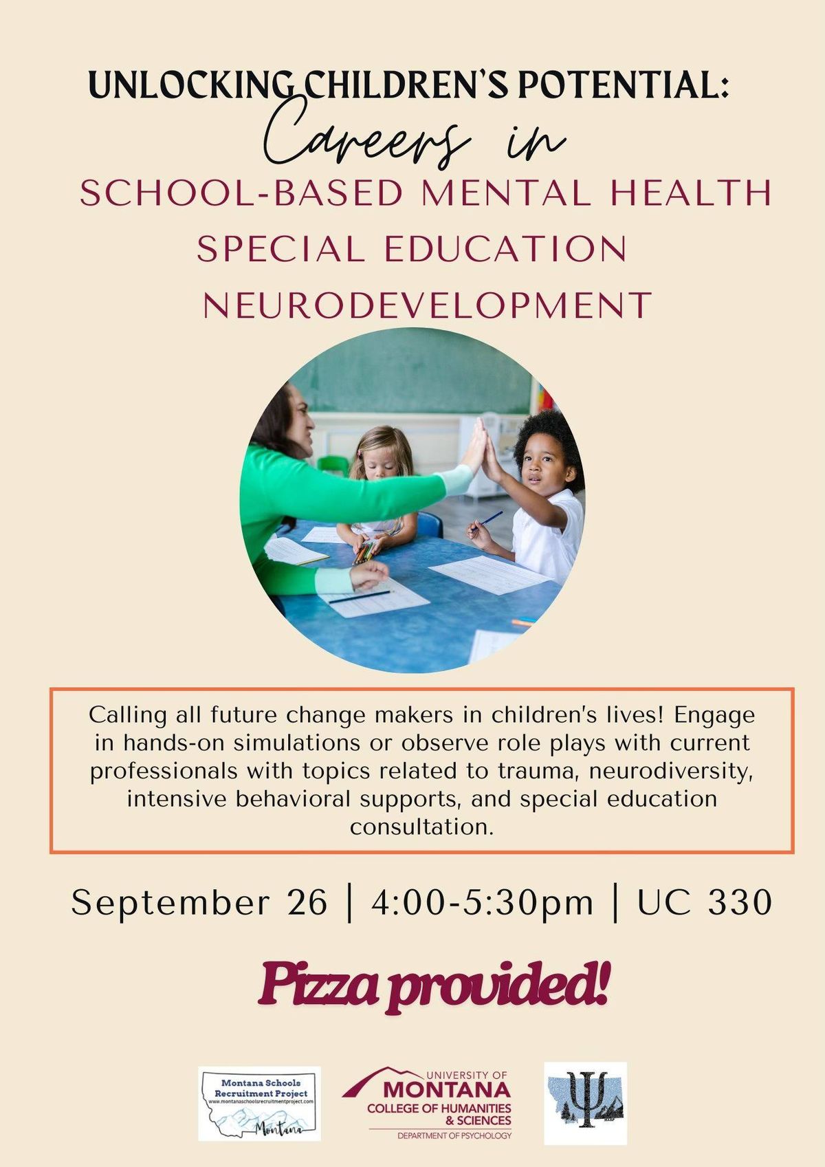 Unlocking Children's Potential: Careers in School Mental Health, Special Ed, & Neurodevelopment