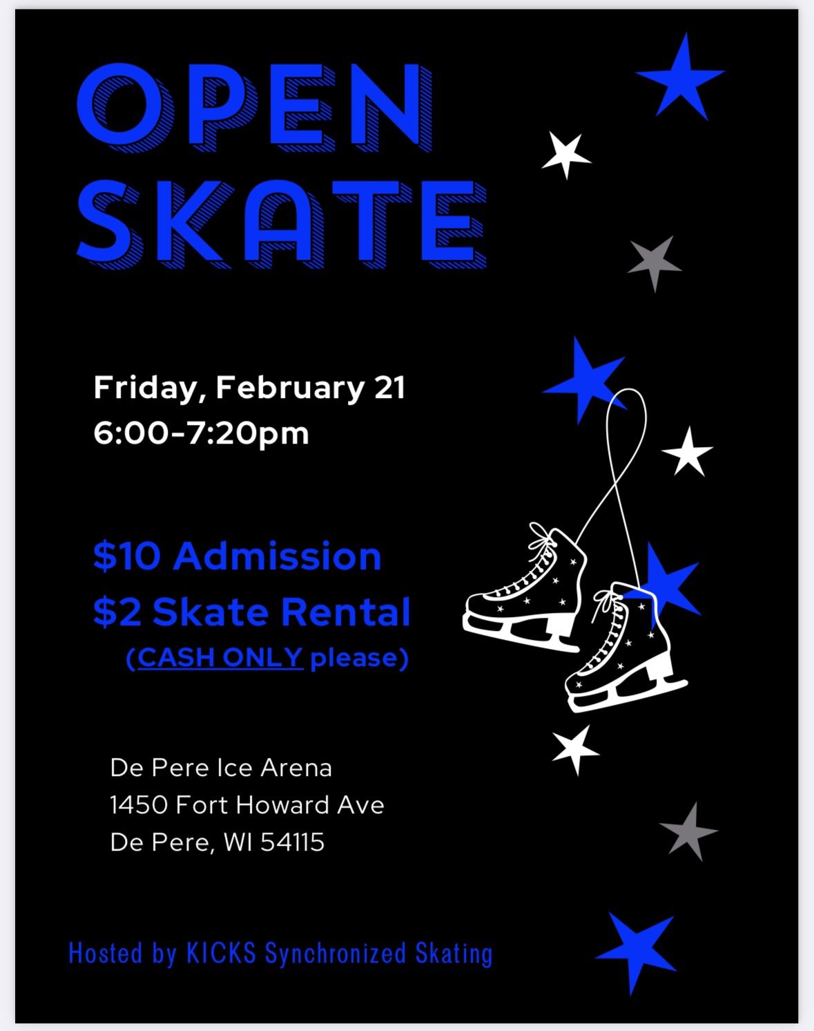 Open Skate at De Pere Ice Arena