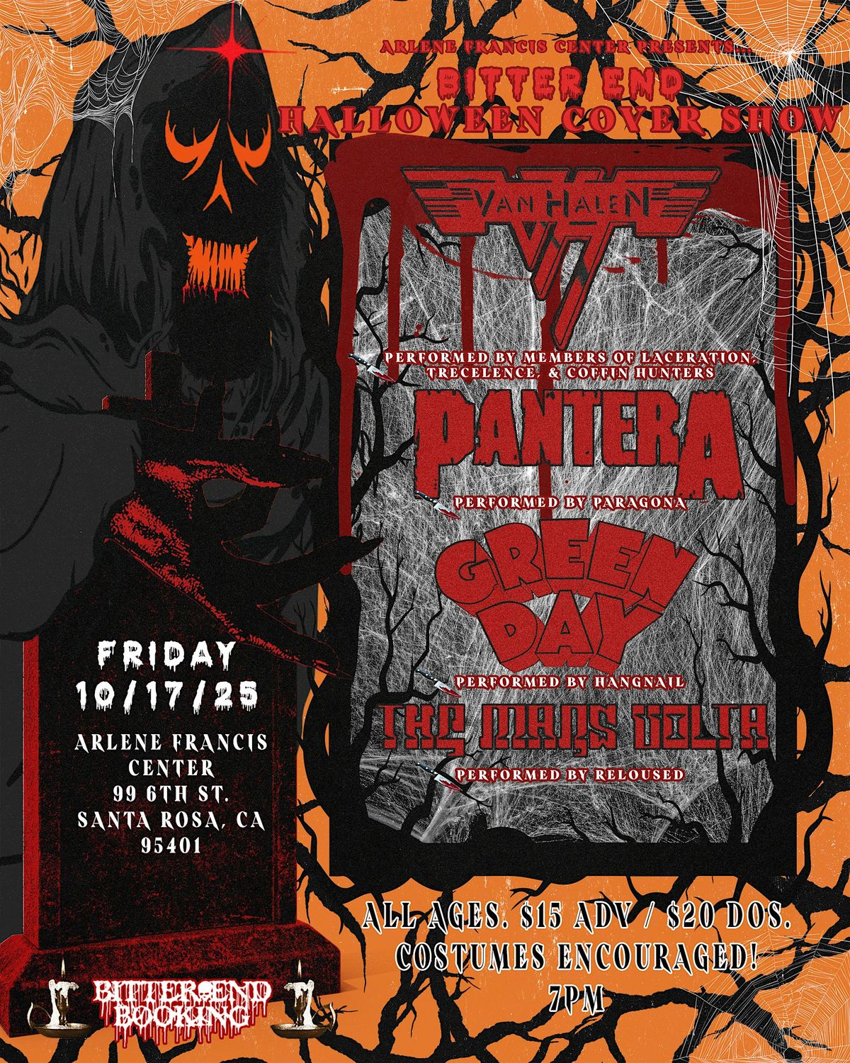 Bitter End Booking Halloween Cover Show