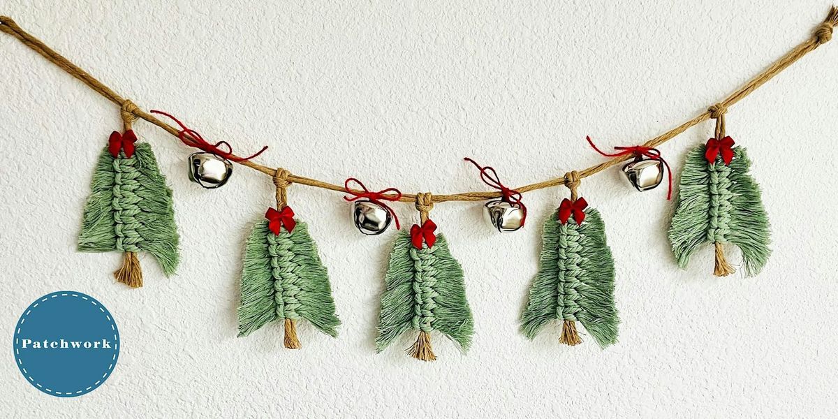 Patchwork Macrame Christmas Tree Garland Craft Workshop