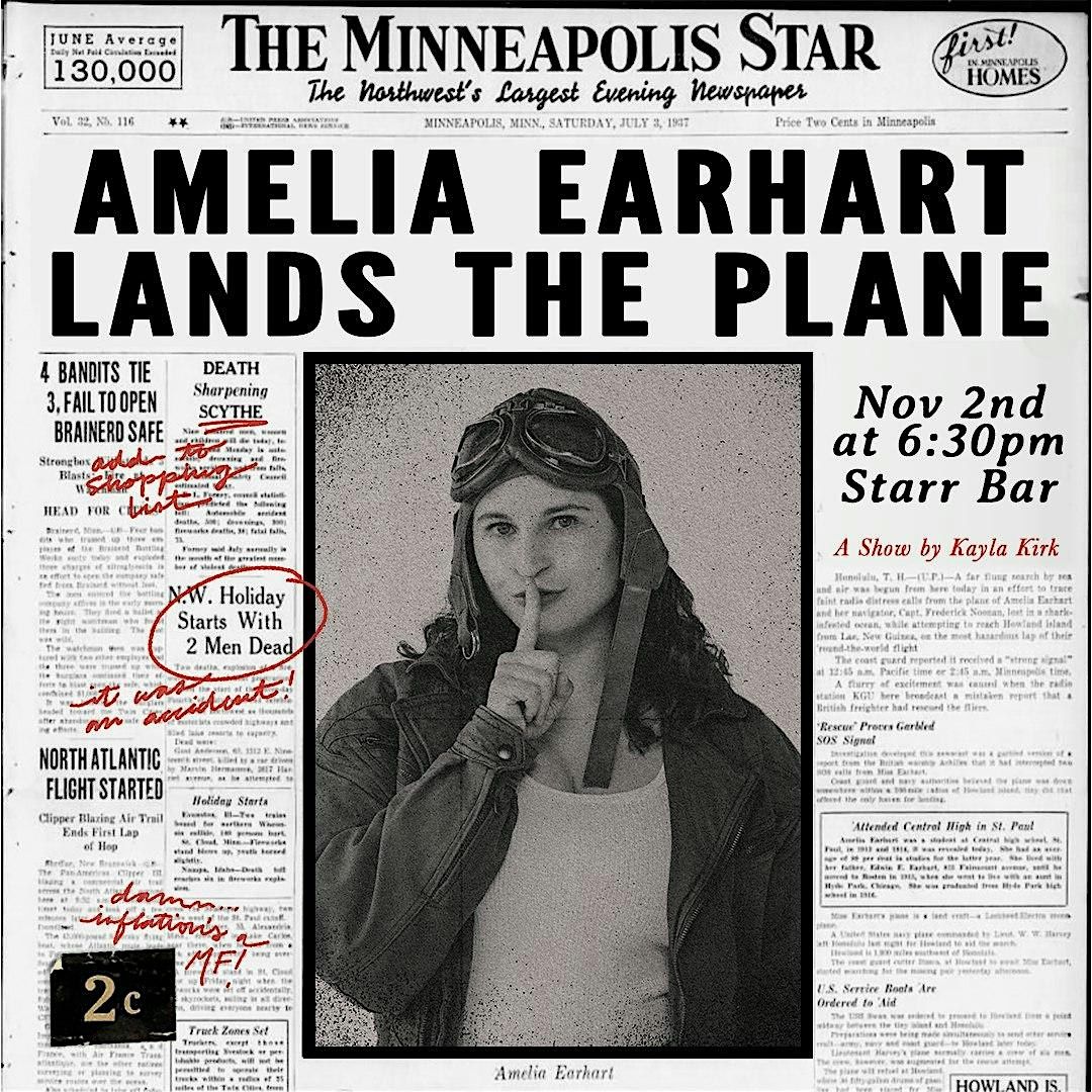 Amelia Earhart Lands the Plane