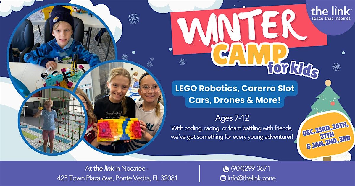 Kids Winter Break Camp - LEGO Robotics, Carrera Slot Cars, Drones & More